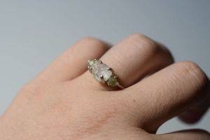 Natural Sapphire Ring, raw sapphire ring, unique sapphire ring, raw gem …